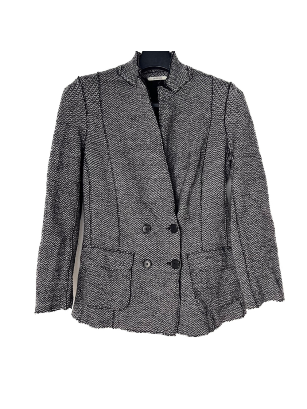 Devernois Paris Blazer Jacket EU 44 Herringbone Tailored Designer Capsule French